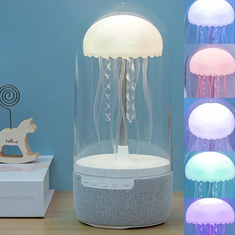 Global Gizmos 55229 - Lampada a forma di medusa per acquario, LED che cambia colore, luce sensoriale calmante, alimentazione USB o a batteria, ideale per bambini e adulti