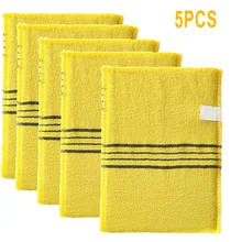 5 pçs esfoliante banho toalha de banho corpo esfrega chuveiro toalhas macias areia grossa sauna toalha de banho coreano itália asiática