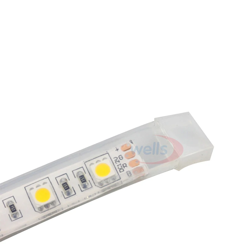 LED Strip Clips 50pcs/pack Silicon tube IP67 Silicon clip Nonporous end caps 5050 3528 WS2813 ws2801 ws2811 ws2812b led strip light led strip clips led strip cable touch induction light strip accessory led light bracket