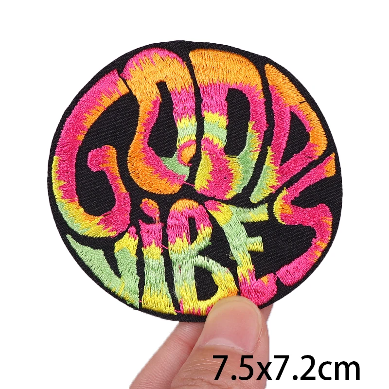 Embroidered Cartoon Letter Patch – Striped Iron-On