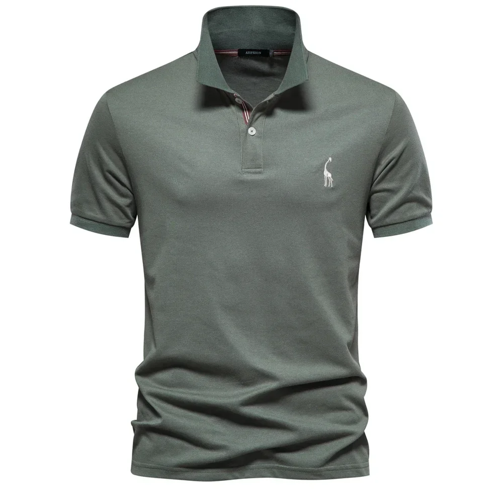 Men’s cotton short sleeve polo shirt for travel and daily wear