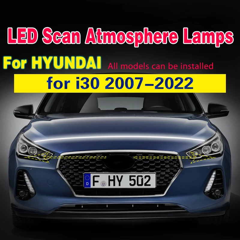 kvalitet Indbildsk Diskurs Car fog lights For hyundai I30 2007-2022 Daytime running lights Auto  Headlight Scan Starting Decorative Ambient Lamp Light Strip _ - AliExpress  Mobile