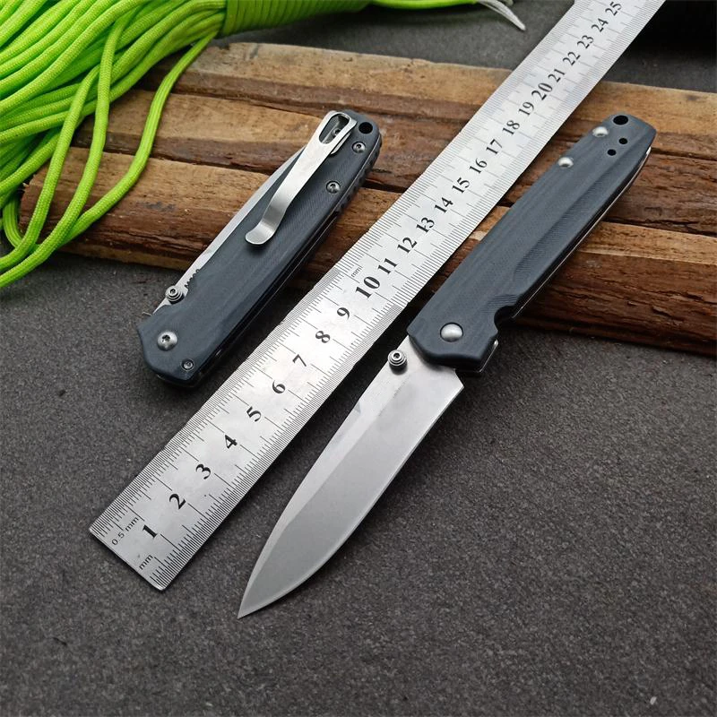 

BM 485 Axis Folding Knife Mark M390 Stainless Steel Blade Brass Washer G10 Handle EDC Outdoor Tactical Survival Pocket Knives