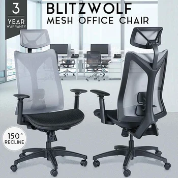 Adjustable Office Chair Ergonomic Executive Office Chair Fabric Mesh Swivel Boss Chair Computer Chair with High-Back Padded Seat