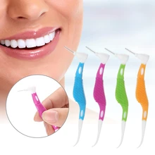 

8pcs/set Colours Disposable Toothpicks Soft Interdental Brushes Dental Oral Care Tools