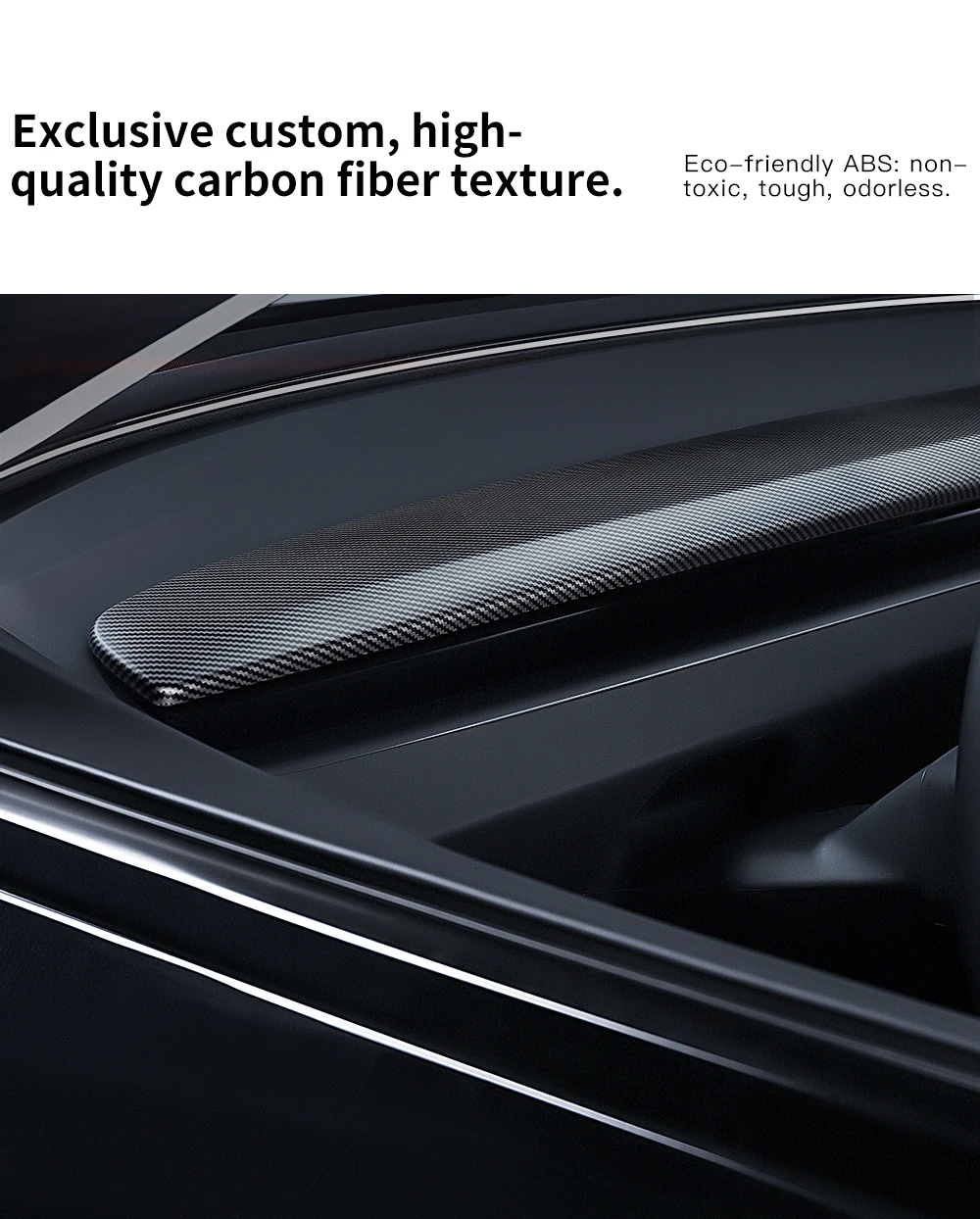 For Tesla Model 3 Highland Model Y Juniper 2025 ABS Dashboard Trim Strip Center