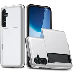 Premium Wallet Cover Phone Case with Card Holder and Protective Sleeve - Samsung S22 Plus (White)