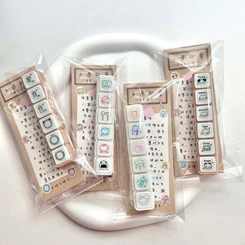 저널 일기 장식을위한 사랑스러운 스탬프 기분 스탬프 장식 스탬프 날짜 스탬프