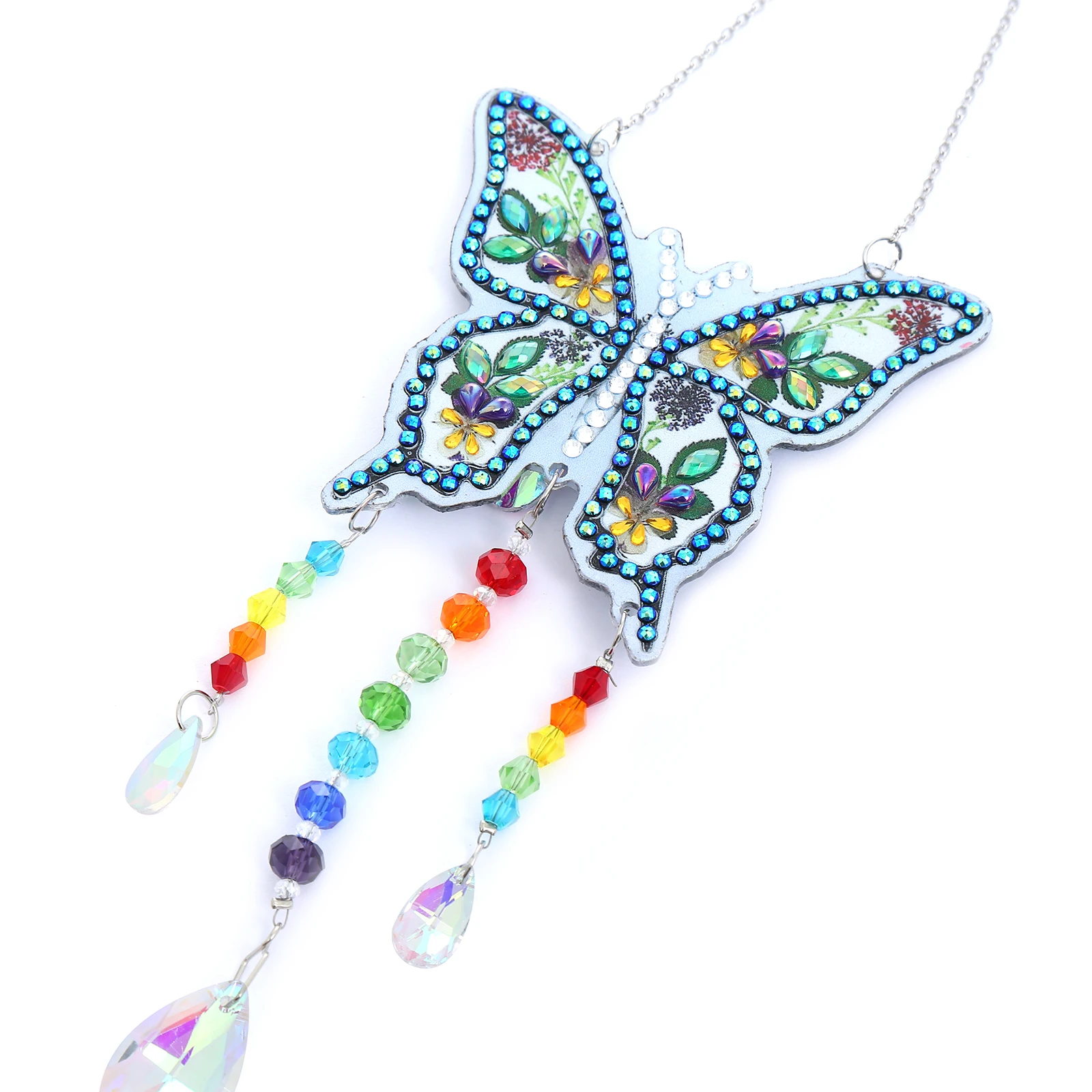 DIY Butterfly Shaped Diamond Painting Wind Chime Pendant Window Park Home  Decor 5D Diamond Mosaic Rhinestone DIY Handmade Art