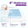 8" Gel Memory Foam Mattress in a Box Medium Firm Pressure Relief with Breathable Cover, Adult, Twin 5