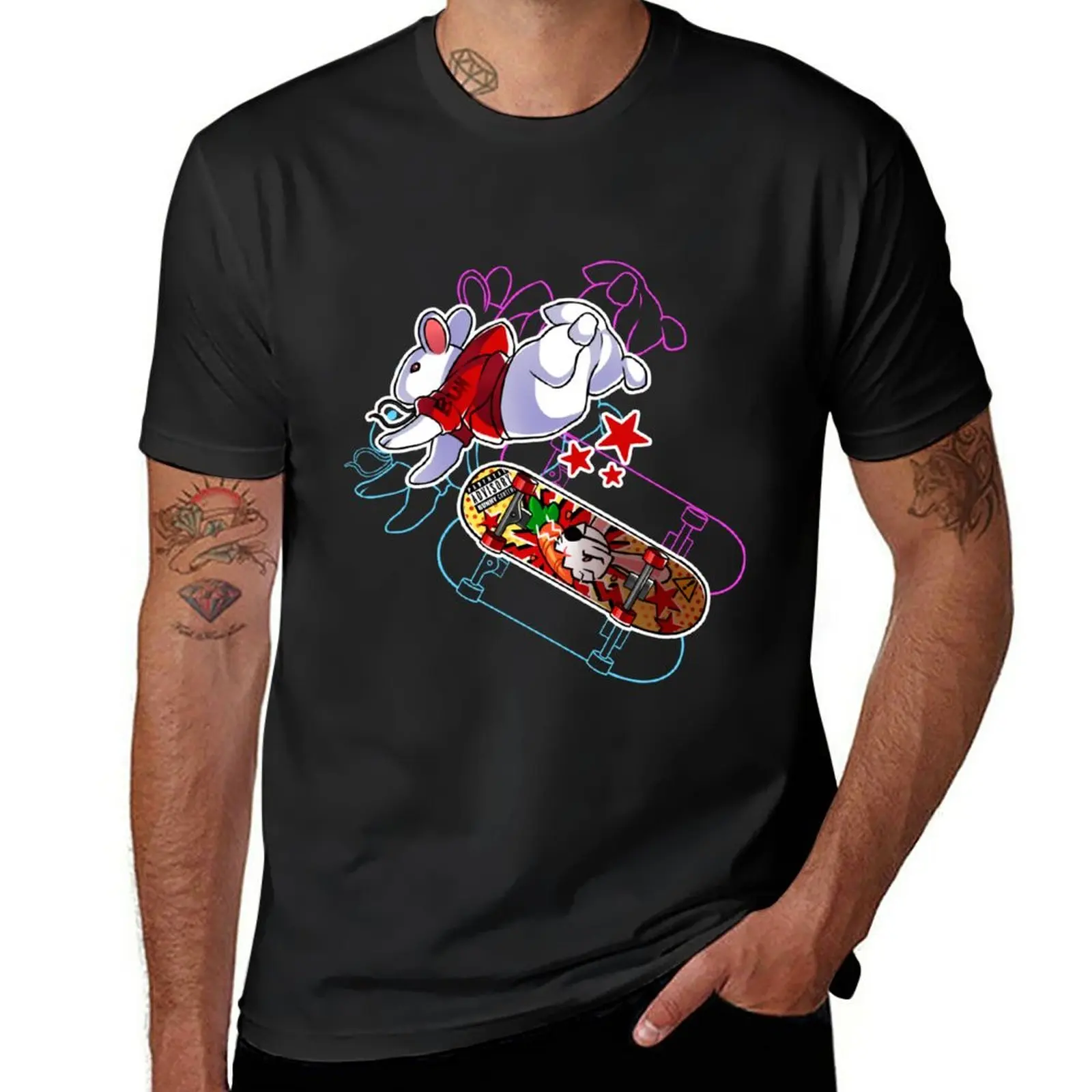 

New RABBICAL - PUNK BUN T-Shirt oversized t shirt funny t shirt Tee shirt mens graphic t-shirts big and tall
