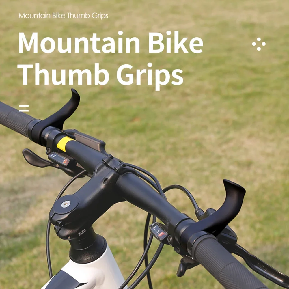 Mountain Bike Handlebars Thumb Black Grips Ergonomic Design Bicycle Inner Bar Ends Comfort And Shock Absorption Bike Accessories