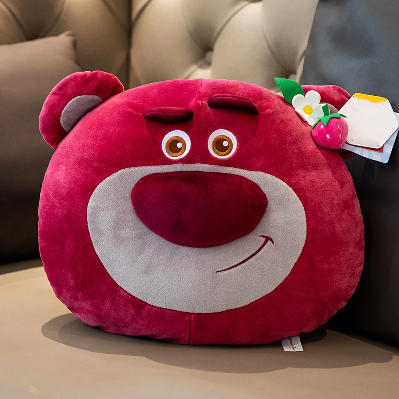 Animal Disney Lotso Kawaii Strawberry Bear Stuffed Plush Toys Peluches Cartoon&Cute Car Throw Pillow Birthday Doll Gift For Kids 3