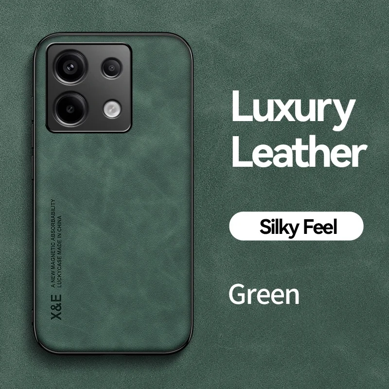 Leather Magnetic Soft Silicone Case - Elegant Back Cover
