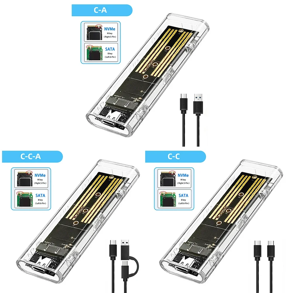 M.2 NVME NGFF M2 SSD Ŭ, USB C Ÿ  SSD ̽, USB3.1  M2 SSD ڽ, 10Gbps PCIe NGFF SATA º ƮϿ, ǰ