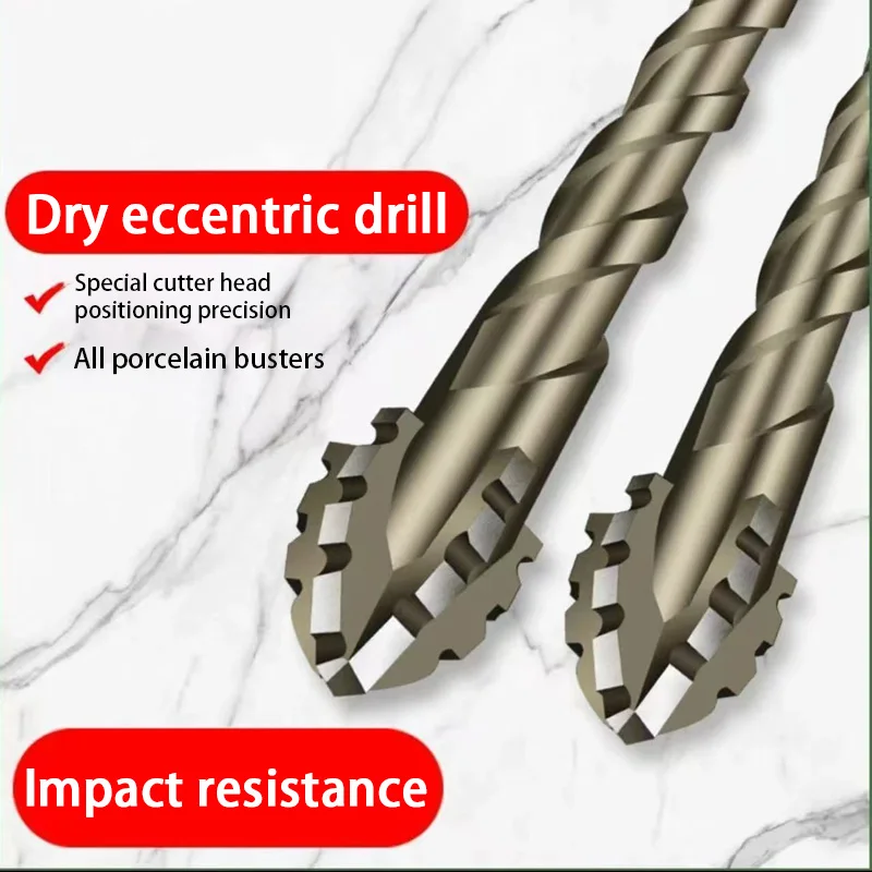 Drill bit 6-12mm upgraded four-edged sawtooth drill bit for tile and concrete glass dril electric drill high hardness tool accessory