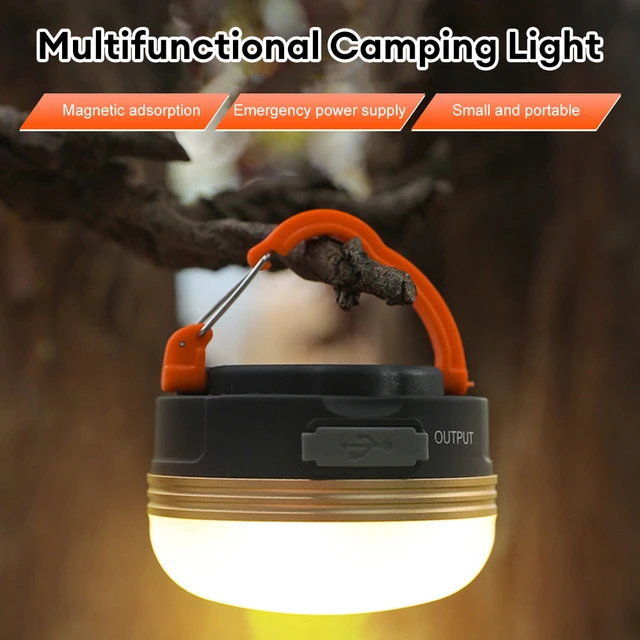 Portable Camping Light USB Rechargeable Brass Camping LED Flashlight 5  Lighting Modes Waterproof Outdoor Tent Camping Lantern - AliExpress