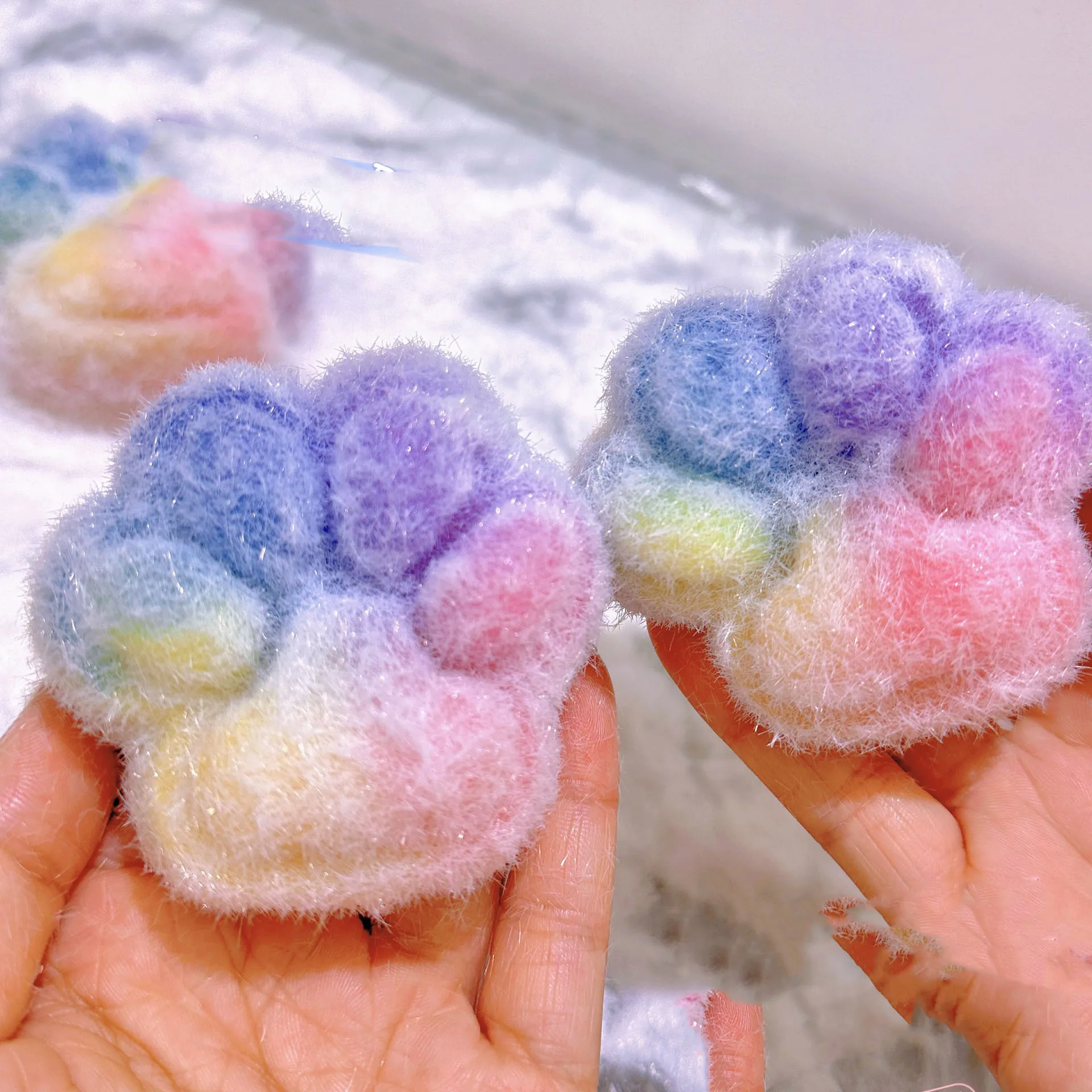 Colorful Plush Soft Cat Foot Antistress Paws Squishy Tapa Foot Girl Kids Adult Sensory Toys Gift Antistress Foot Cat Fidget Toys 2