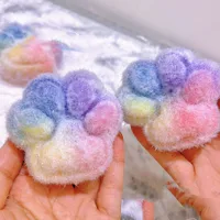 Colorful Plush Soft Cat Foot Antistress Paws Squishy Tapa Foot Girl Kids Adult Sensory Toys Gift Antistress Foot Cat Fidget Toys 2