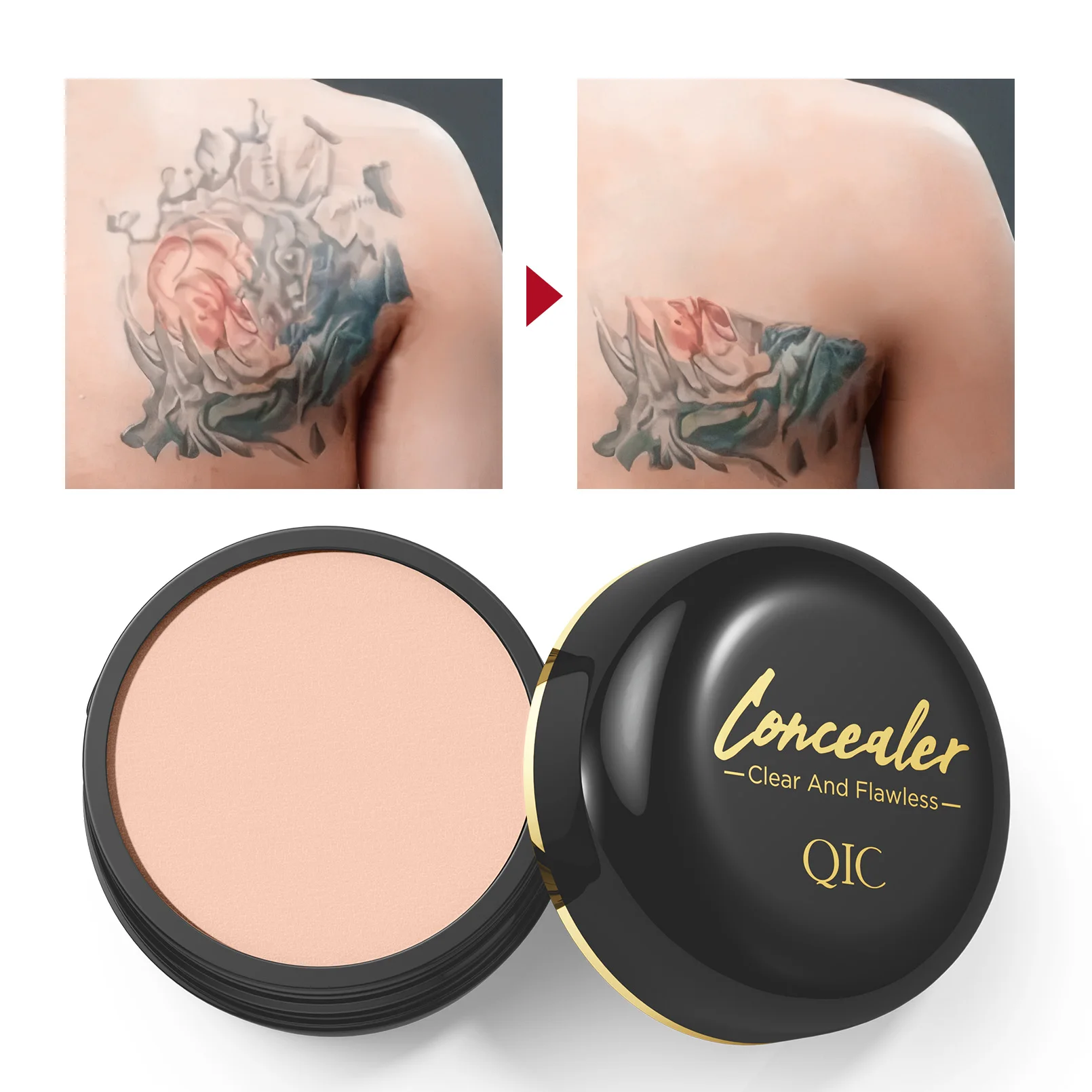 Waterproof Full Coverage Concealer for Tattoos, Scars - Natural Finish Foundation for All Skin Tones & Types - AliExpress 