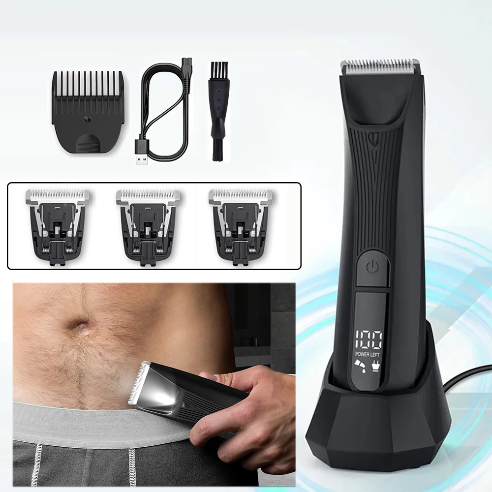 

USB Mini Electric Shaver for Men Beard Trimmer IPX7 Waterproof Portable Razor Head Shaver for Sensitive Areas Body Hair Clipper
