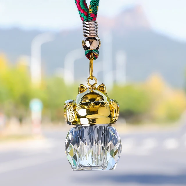 10ml Auto hängen Parfüm Flasche Luxus Kristall Lufter frischer Ornament Auto-Styling  leere Glasflasche für ätherische