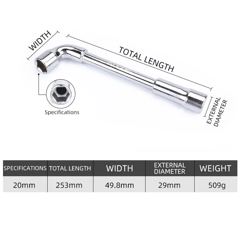 Chiave A Bussola Tubolare Doppia Estremit&agrave; 7 Mm - Esagonale, Angolata, Per Uso Domestico E Industriale
