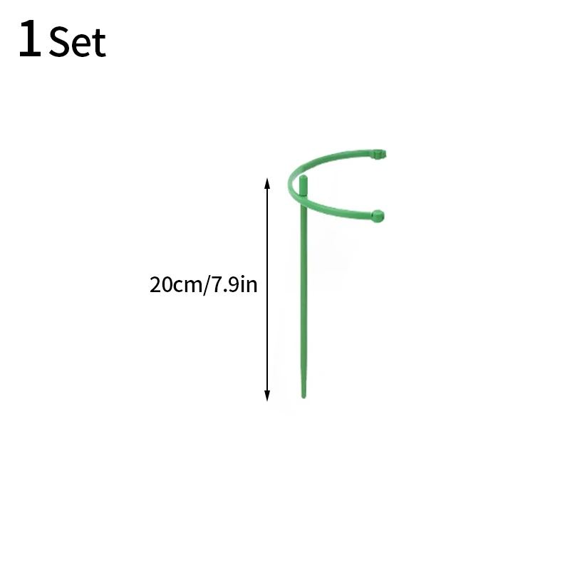 Description Picture 3 of itemPlastic Plant Supports Stakes Plant Support Pile Holder Flower Ring Support Rack Half Round Climbing Vines Stake Garden Tools