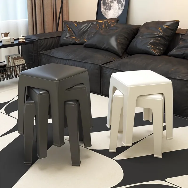 Household Plastic Small Stools Stacked Low Stools Thickened Modern Simple Living Room Sofa Coffee Table Stool Children's Stool
