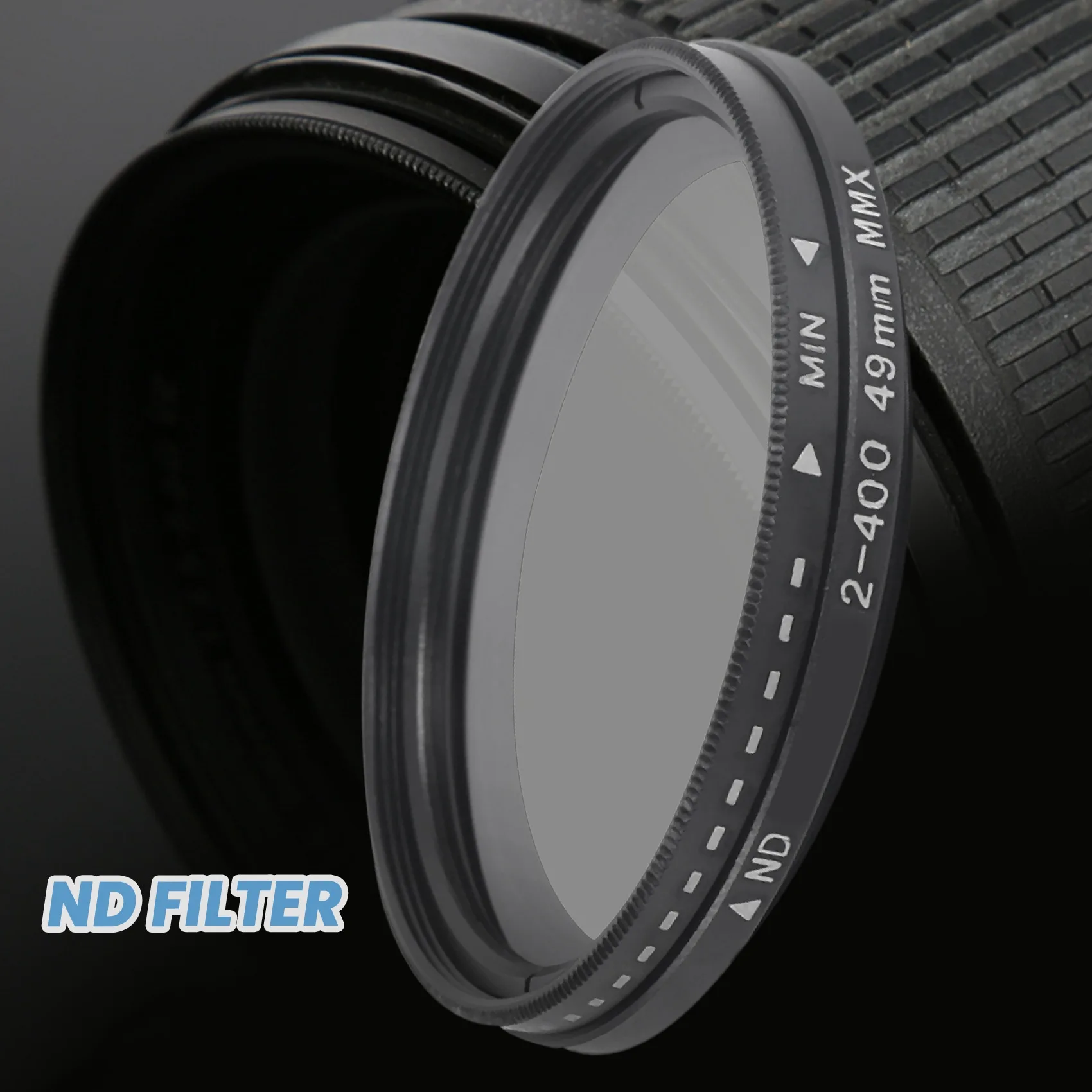 N96R ND2-400 중립 밀도 페이더 가변 ND 필터 니콘, 캐논, 카메라 렌즈용 조절 가능 필터