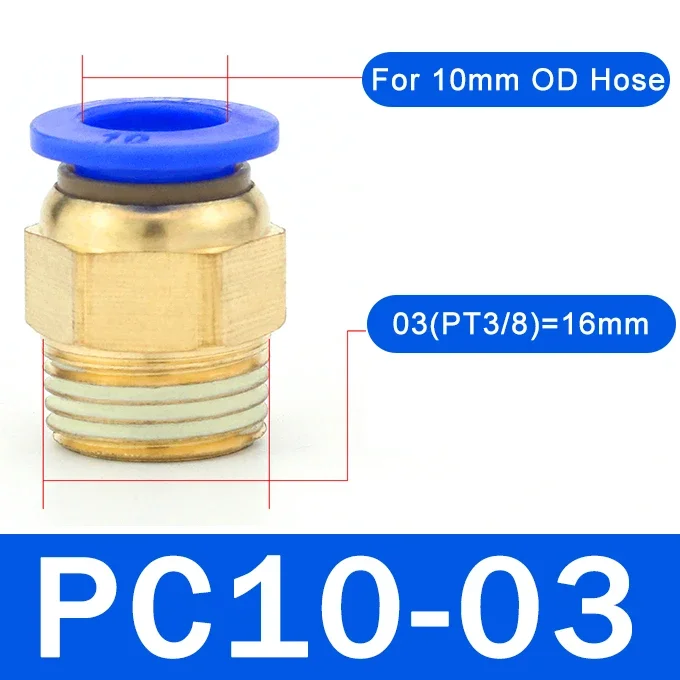 Enhanced Pneumatic Quick Connector Set - 5-Piece Push-In Fitting Kit for Industrial Air Hose & Tube