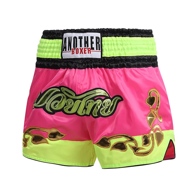 Pantalones cortos de Muay Thai para hombre y mujer, ropa de combate con  estampado de Kickboxing, Boxeo, competición de entrenamiento, gimnasio,  artes marciales, Sanda - AliExpress