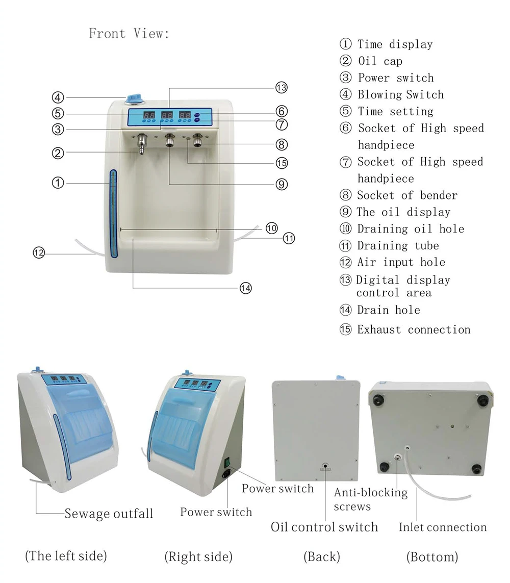 Dental Handpiece Maintenance Lubrication System - 110V Cleaner Oiling Machine SZYJ-01