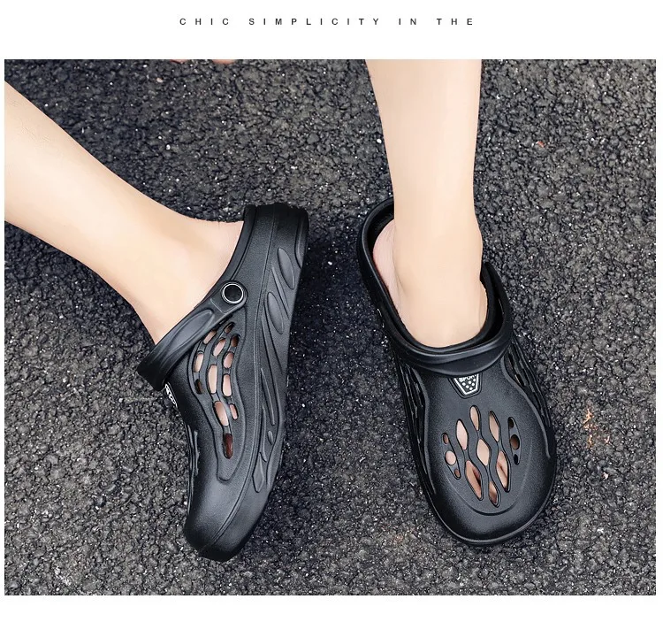 Warm Sommer Männer Clogs Hausschuhe Mode Loch Schuhe Strands andalen Innen haus Wohnungen Schuhe leichte weiche Badezimmer rutschen – Detail 19