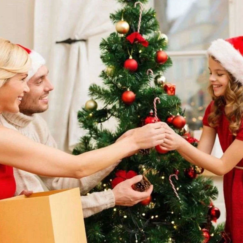 Christmas Tree Ornaments 24Pcs 6CM Christmas Balls Hanging Pendants Home Party New Year Decor