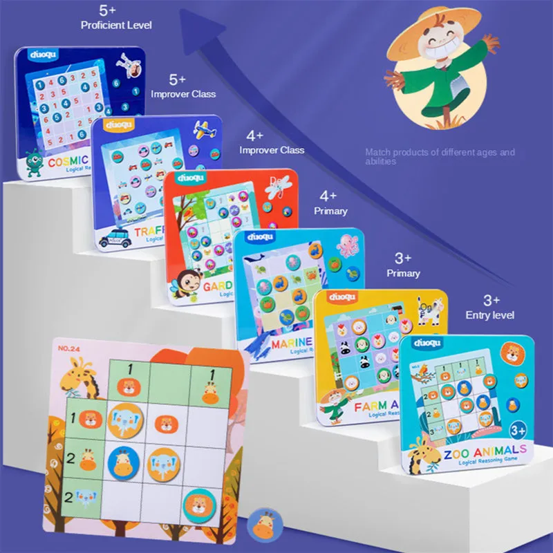 

Children Magnetic Sudoku Games Montessori Logical Thinking Magnet Matching Jigsaw Puzzle Early Learning Educational Toys for Kid