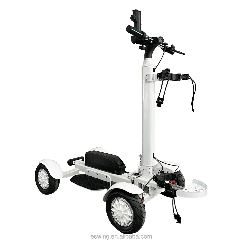 New Design Detachable Caddy 20 Ah Portable 2400w 4 Wheels Folding Electric Scooters Golf Cart