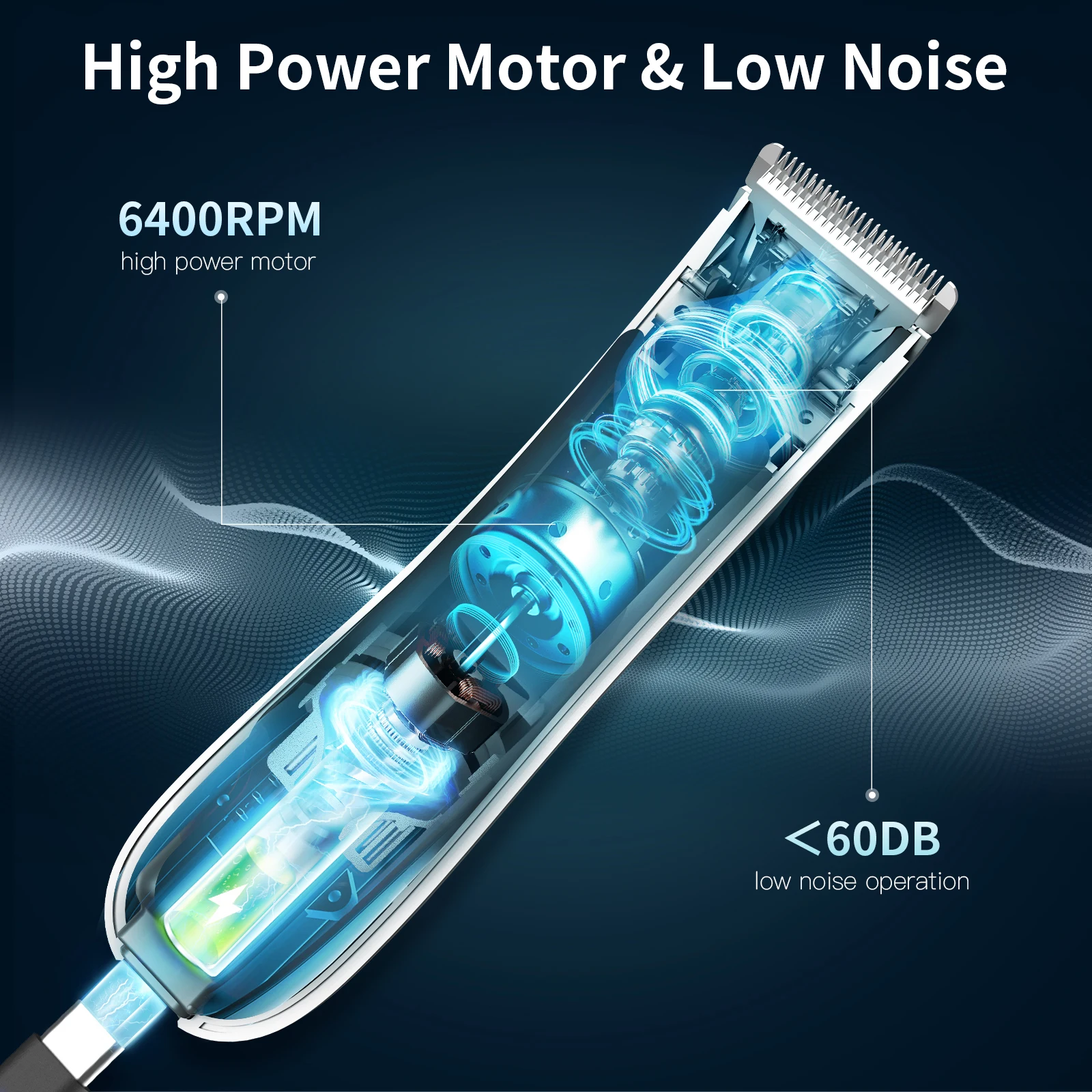 Kensen S10 Men's Electric Groin Body Hair Trimmer Pubic Hair Trimmer Body Grooming Clipper for Men Bikini USB Rechargeable Razor 3