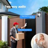 Caméra IP solaire sans fil extérieure WiFi PTZ SZSINOCAM avec batterie intégrée, caméra de surveillance vidéo HD, longue durée de veille 4