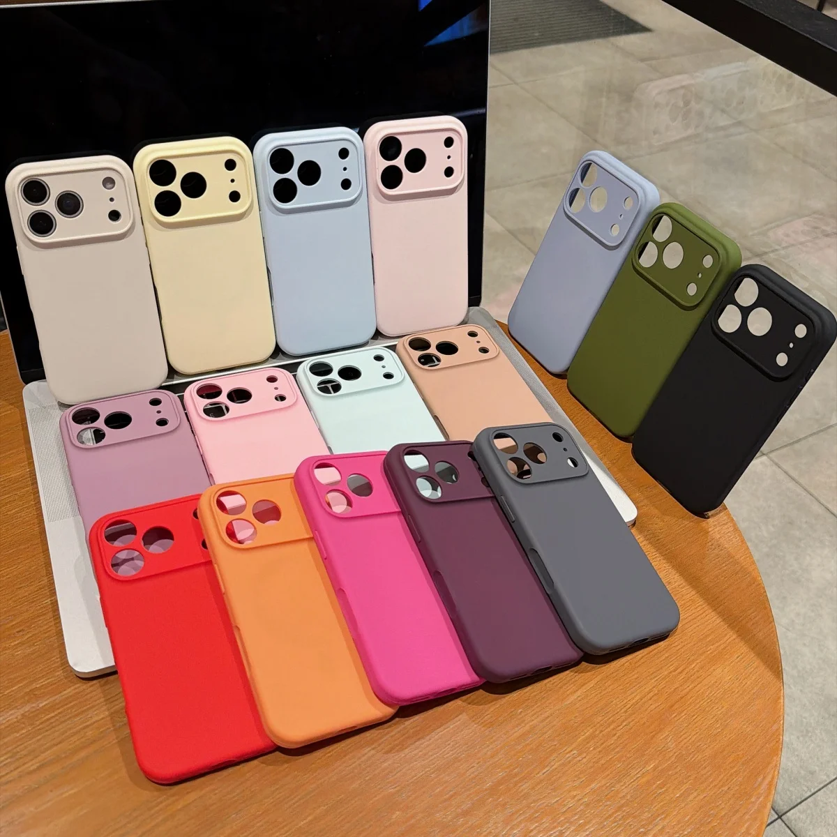 Premium Orange Liquid Silicone Magnetic Phone Case with MagSafe Compatibility