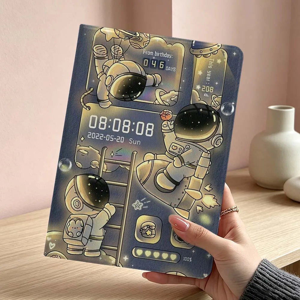 Glittering Astronaut Pattern Soft Tablet Case