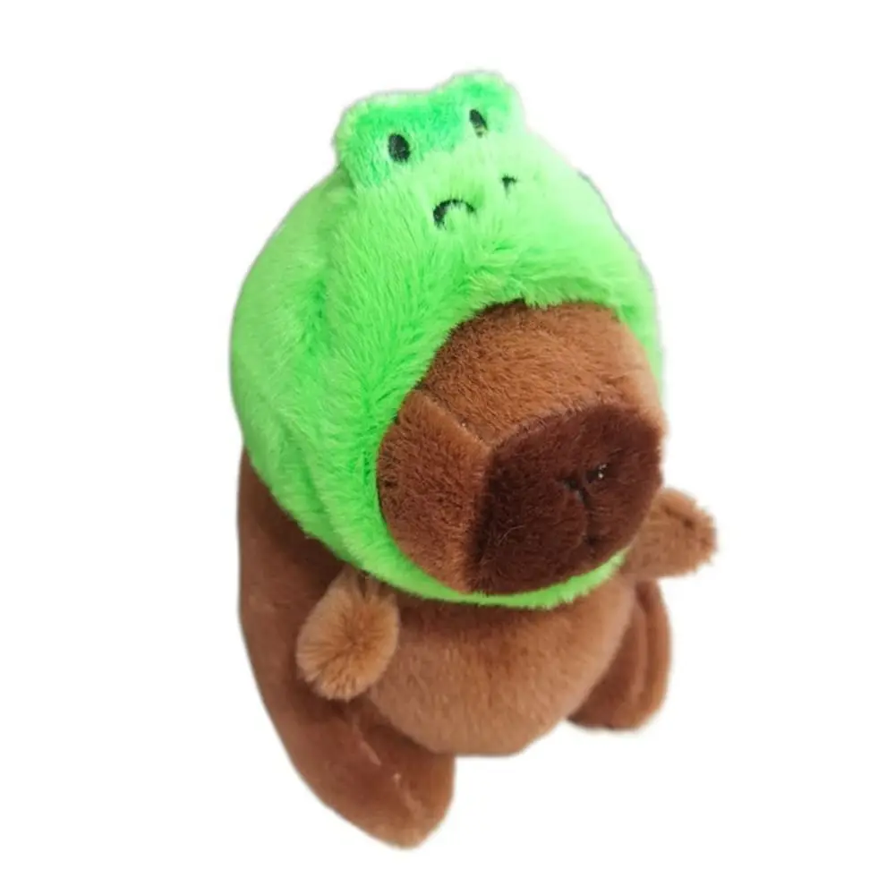 Cartoon Capybara Plush Pendant Keychain - Multicolor Stuffed Animal Accessory