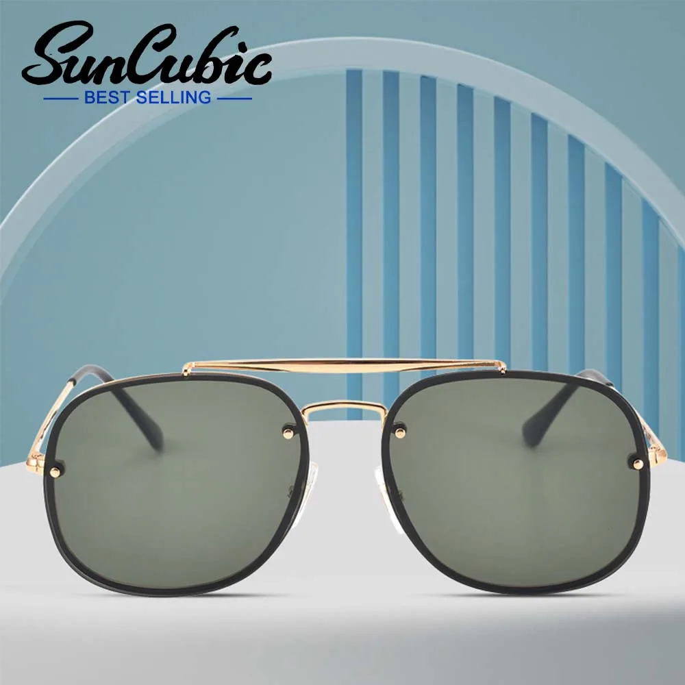 

SunCubic Fashion High Quality Classic Pilot Style Gradient Sunglasses Men Rivet Sun Glasses Oculos De Sol JS6619