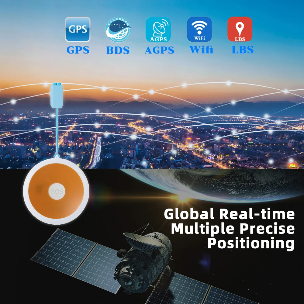 4G GPS Pendant SOS Locator Tracki GPS Tracker for Child, Elderly, Vehicles Tracking Device 90days Playback Small Portable