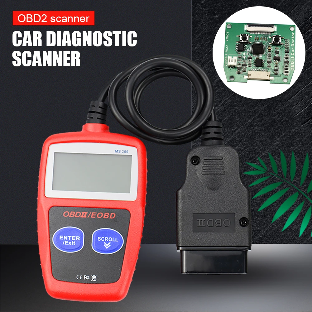 MS309 OBD2 Scanner Car Code Reader CAN BUS 2.4" Display OBD2 Fault Code Reader EOBD OBDII Diagnostic Tool Multi-languages high quality auto inspection equipment