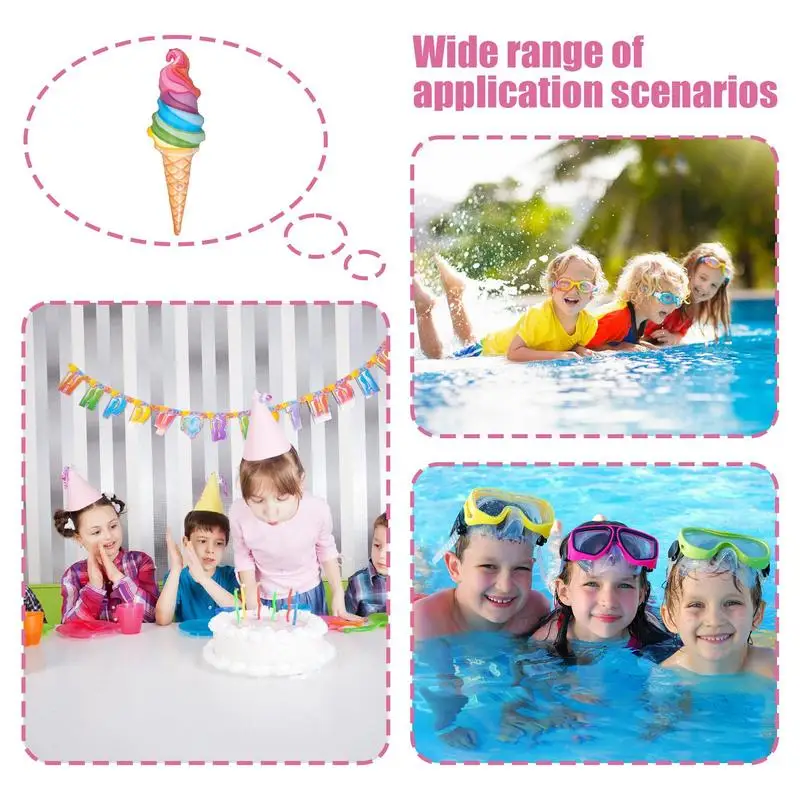 Ice Cream Balloons Food-Shaped Balloons For Beach Ice Cream Party Decorations For Parties Gatherings