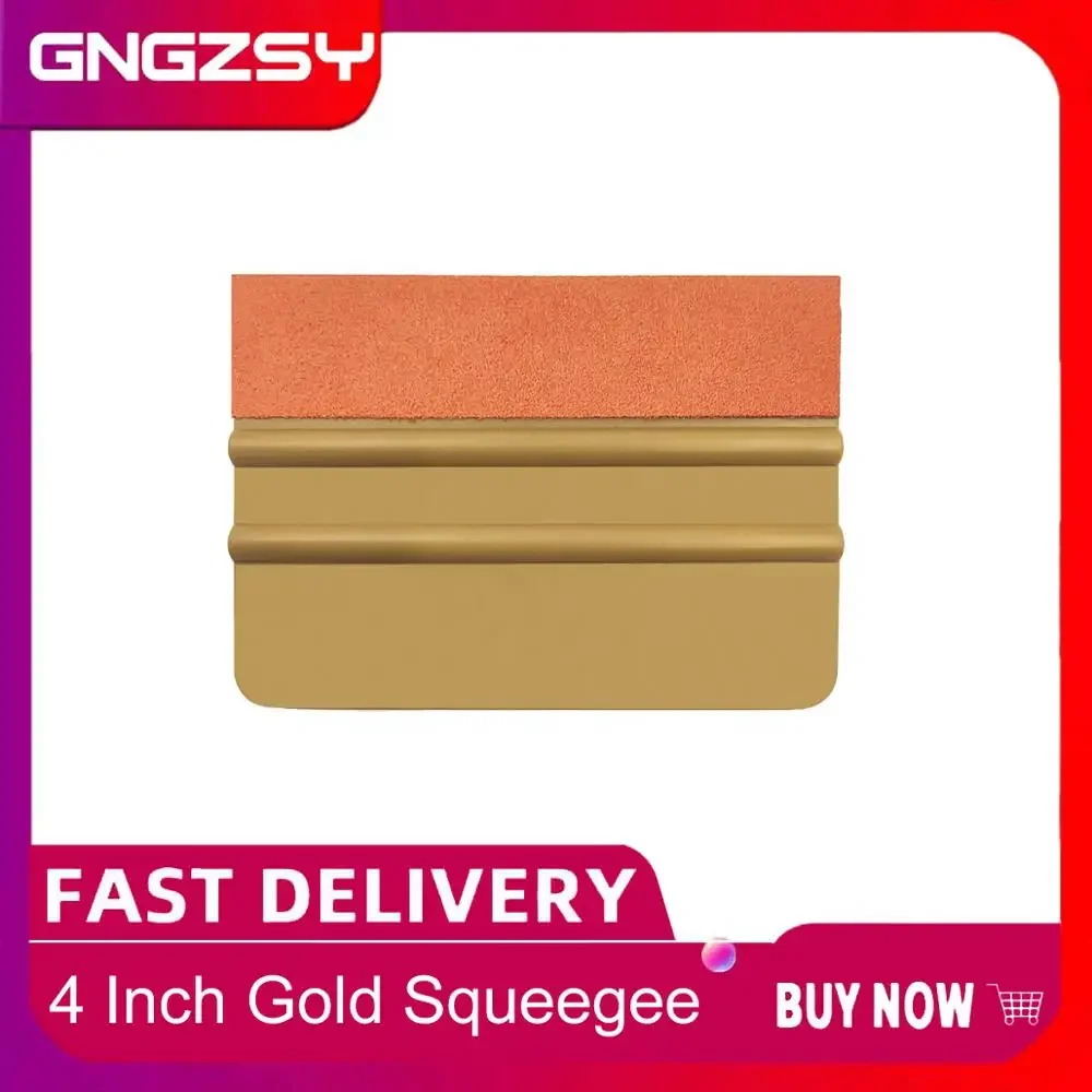 

CNGZSY Gold Suede Felt Squeegee Vinyl Car Wrap Carbon Fiber Foil Wool Scraper Window Tint Tools Stickers Household Cleaner A02