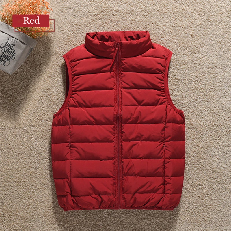 SEDUTMO Winter Duck Down Vest Women Short Casual Warm Fashion Slim Jackets  Autumn Pocket Basic Waistcoat  ED1825