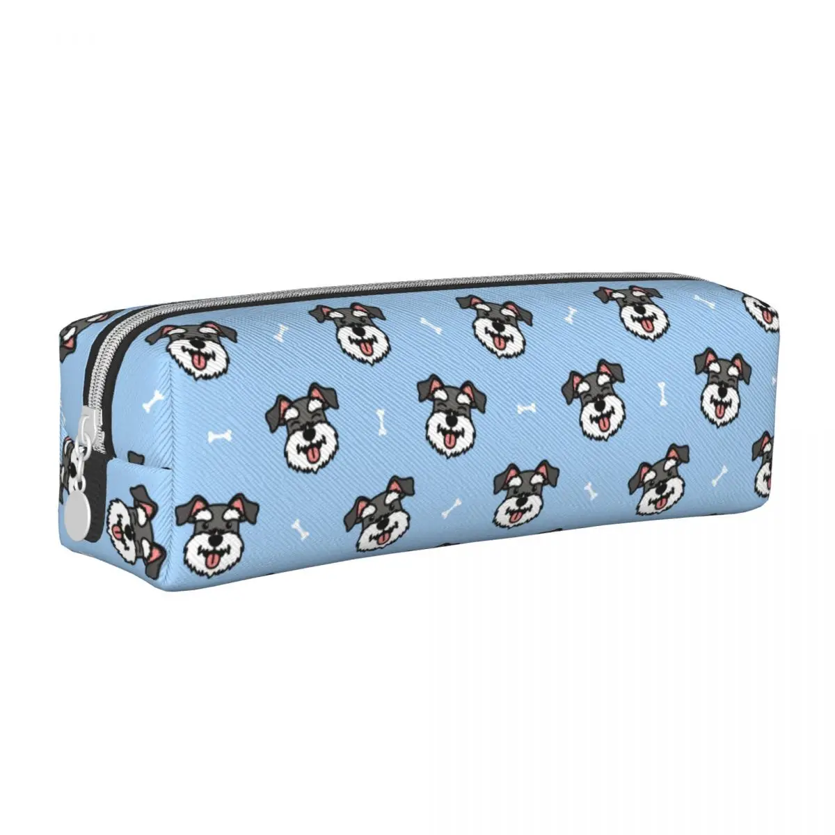 

Cute Schnauzer Dog Pencil Case Fun Gift for Animal Dog Lover Pen Bags Student Big Capacity Office Zipper Pencil Box