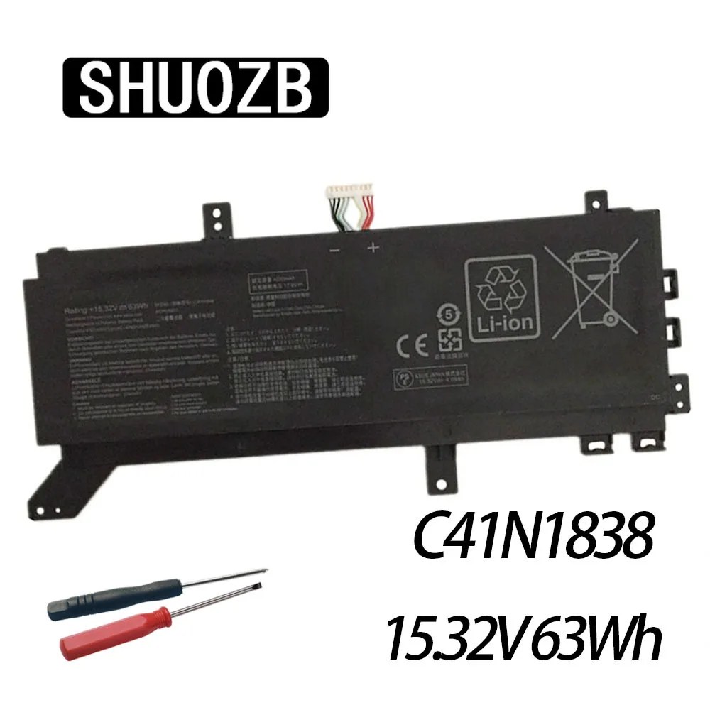 Shuozb 15.32V 63Wh C41N1838 Laptop Battery For Asus Pc Proart Studiobook Pro X 0B200-03460000 Free Tools New